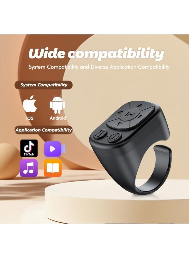 OSHIMA Visit the OSHIMA Store Wireless TikTok Scrolling Ring, Bluetooth Remote Control Ring for iPhone/Android, App Page Turner, Video & Music Controller, iOS Android Compatible - Image 5